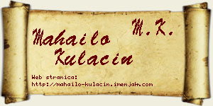 Mahailo Kulačin vizit kartica